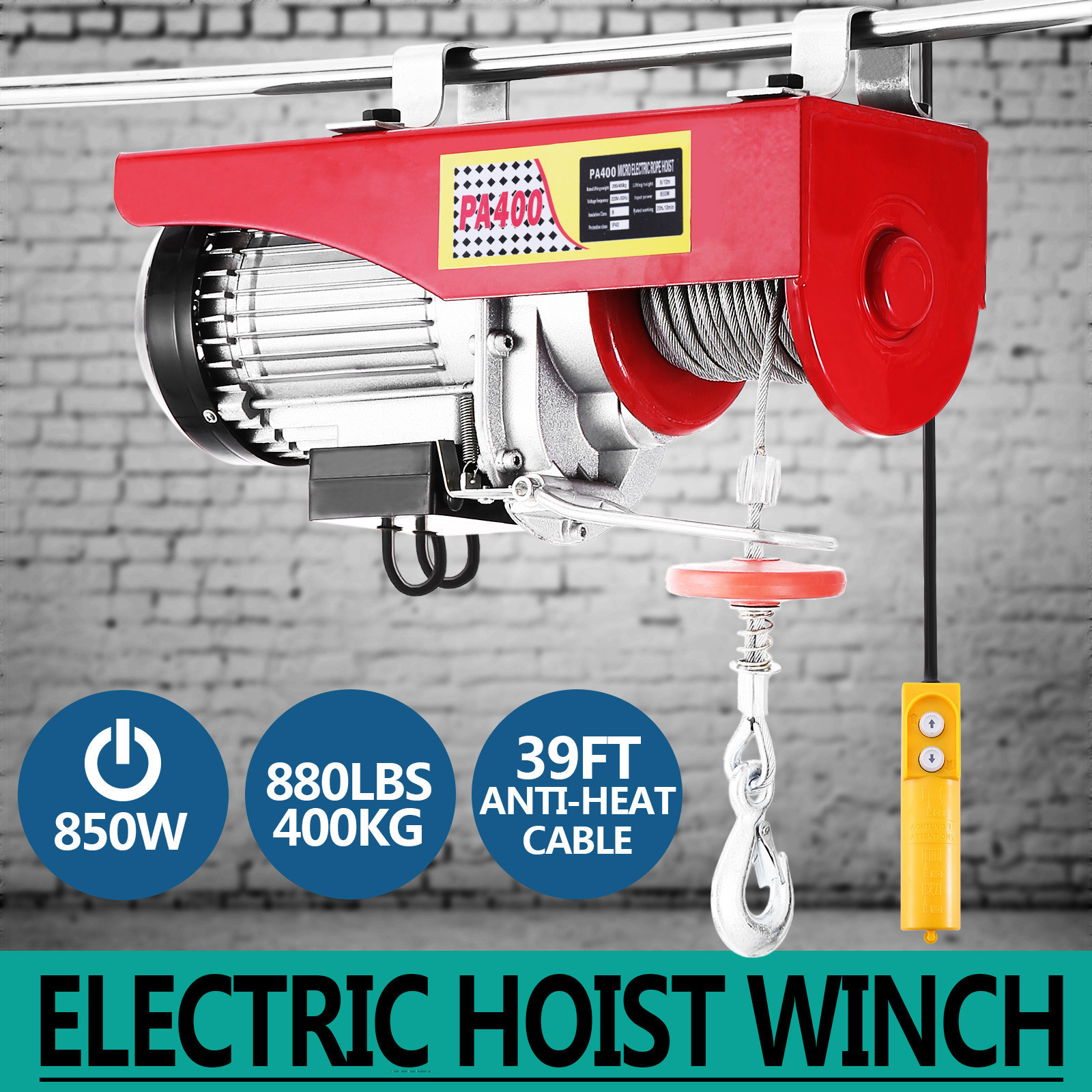 100kg~900kg Electric Hoist Winch Lifting Engine Crane Automotive Steel Garage