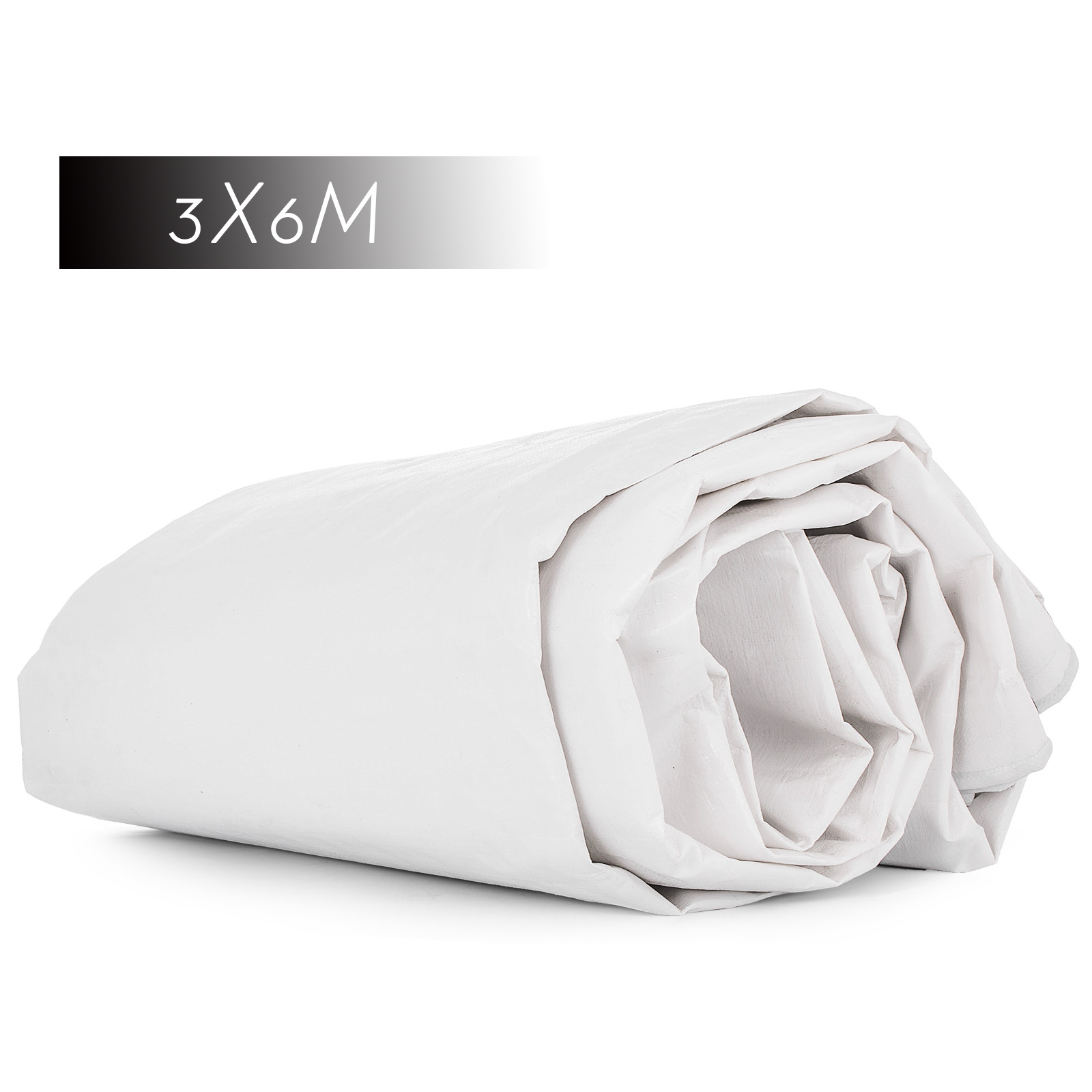 Multi-size White Poly Plastic Linoleum Tarpaulin Tarred Oilcloth Tear Resistant 