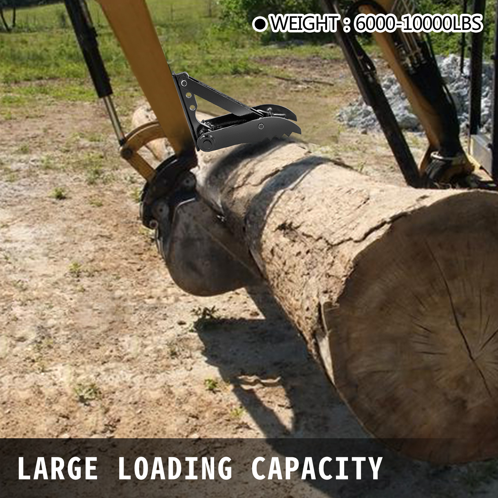 VEVOR Backhoe Thumb Heavy-Duty Excavator Thumb Attach 2-Teeth w/ Large Capacity