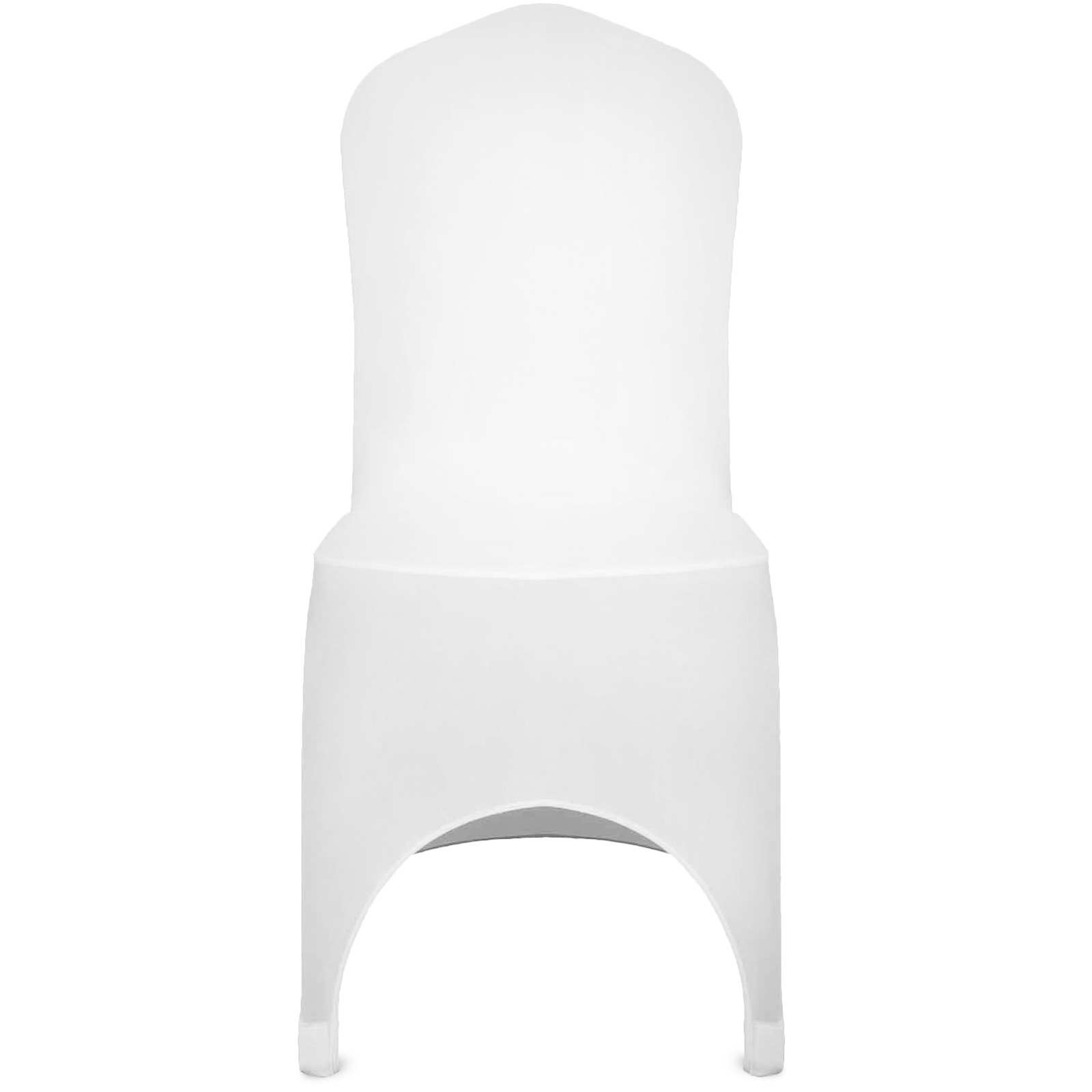 100pcs Couverture de Chaise Arqué Housses Blanc Elastique Mariage Décoration