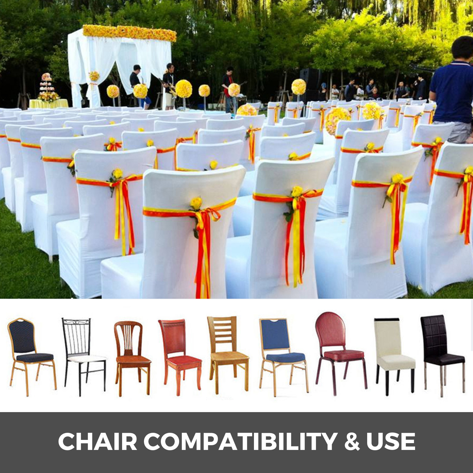 50/100 Universal Chair Covers Stretch Spandex Wedding Party Banquet Hotel Decor 