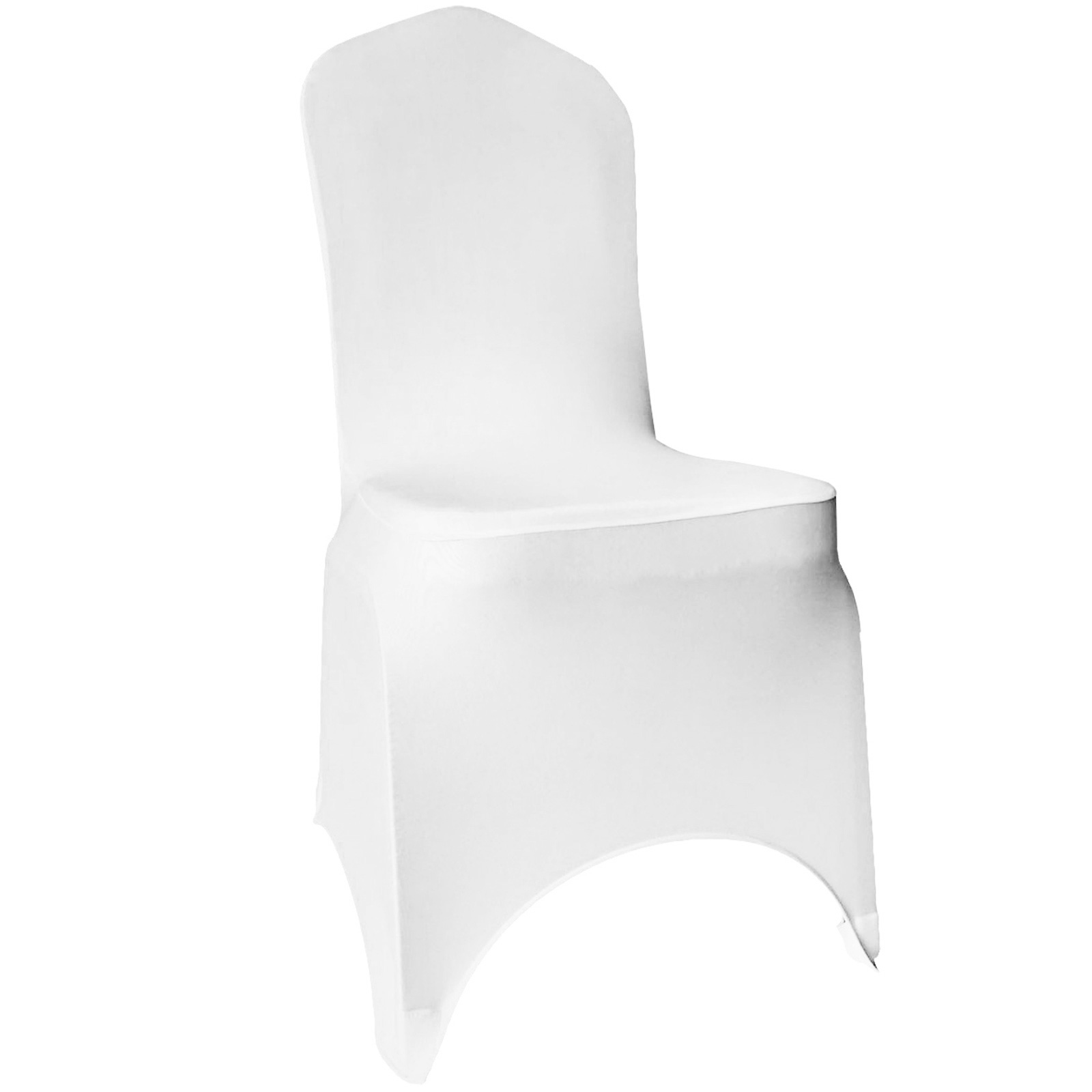 White Arched Front/ Flat Front Covers 1-200pcs Spandex Lycra Chair Cover Wedding 