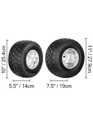 ATV Tires, aluminum alloy rim,front and rear