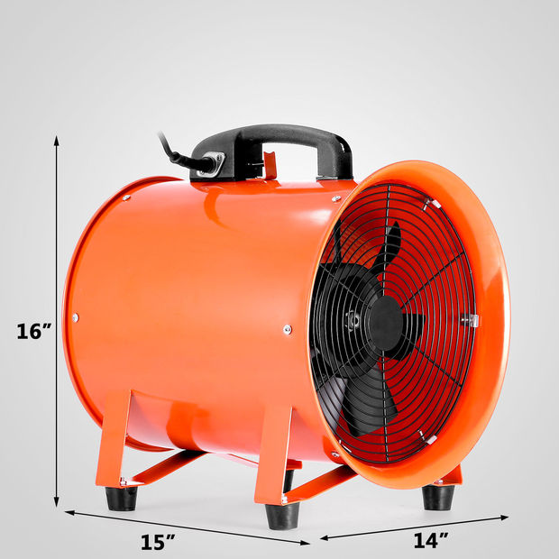 10" Exhaust Fan Blower Ventilator Extractor Duct Hose High Rotation Heavy Duty 