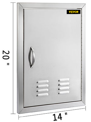 outdoor kitchen doors, stainless steel, 14x20 inch
