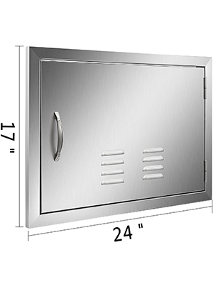 outdoor kitchen doors, stainless steel, 24x17 inch