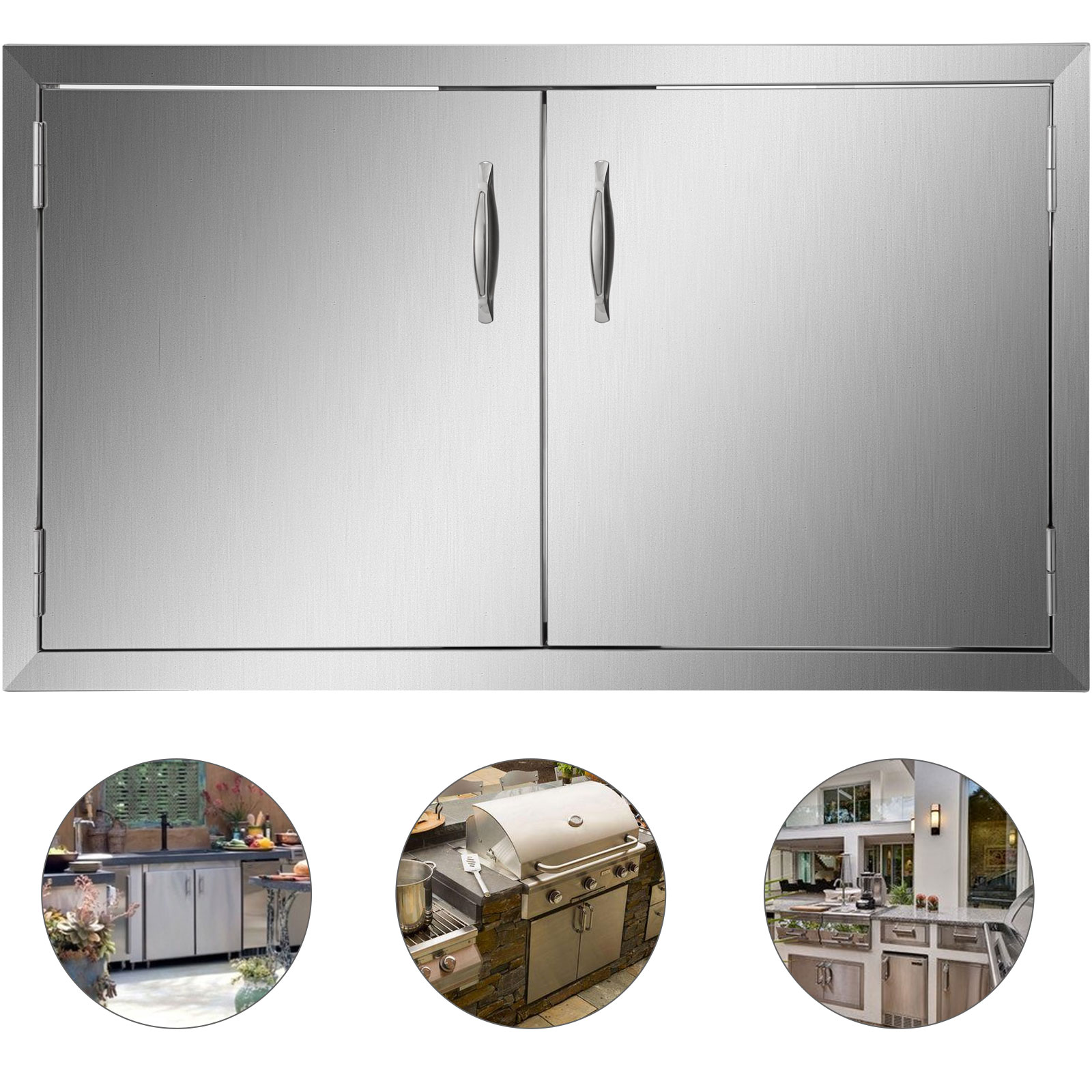 outdoor kitchen doors, stainless steel, 16x22 inch