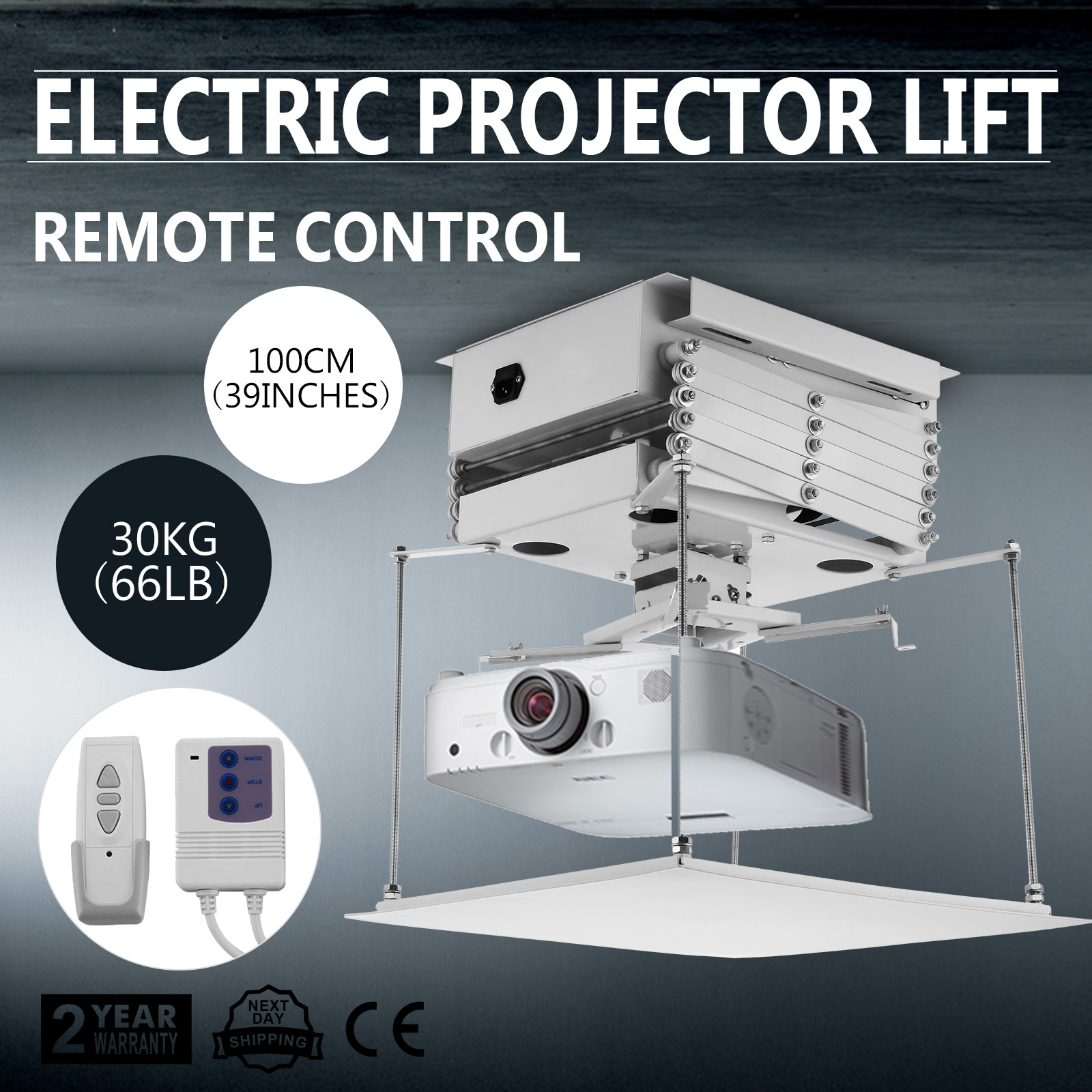 Details About Quality Motorized Remote Control Electric Scissors Projector Lift Ceiling Mount