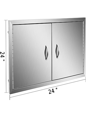 outdoor kitchen doors, stainless steel, 24x24 inch