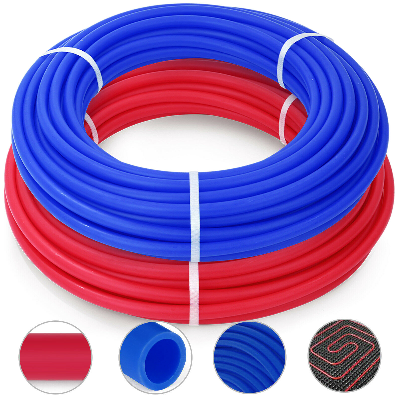 3/4" X 100 ft RED PEX TUBING FOR WATER SUPPLY WITH 25 YEARS WARRANTY