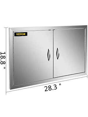 outdoor kitchen doors, stainless steel, 30.5x21 inch