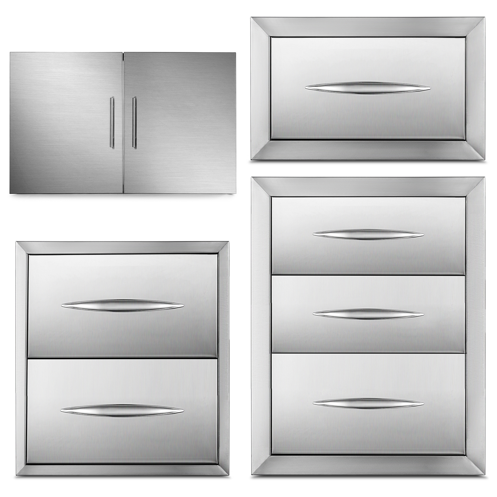 outdoor kitchen drawers,stainless steel,triple storage space