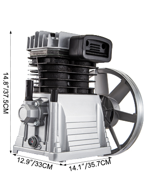 Aluminum 3HP Air Compressor Head Pump Motor 145PSI 11.5CFM Twin Cylinder 