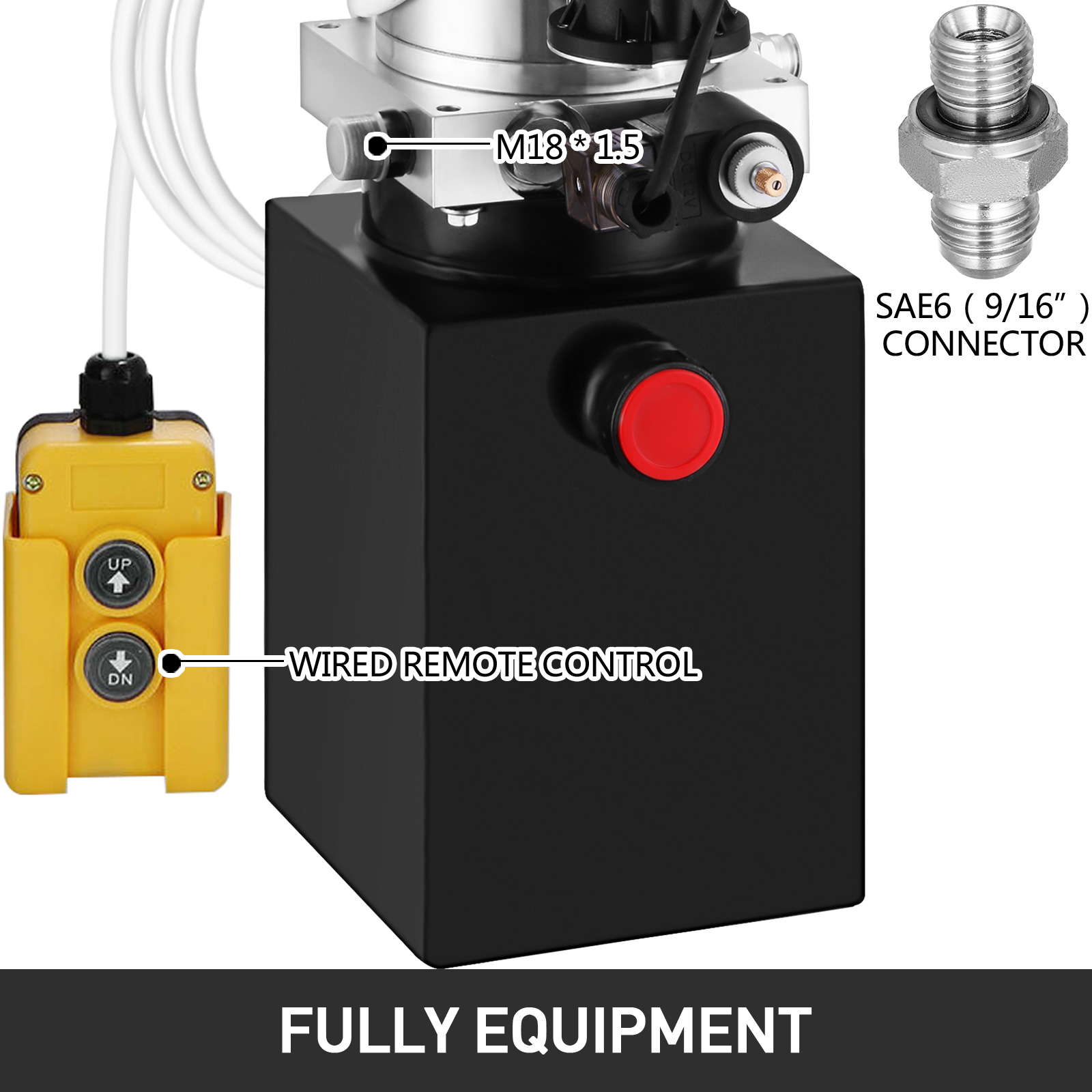 Hydraulic Power Unit 12V 4/6/8/10/15L Metal Reservoir Single/ Double Acting Pump 