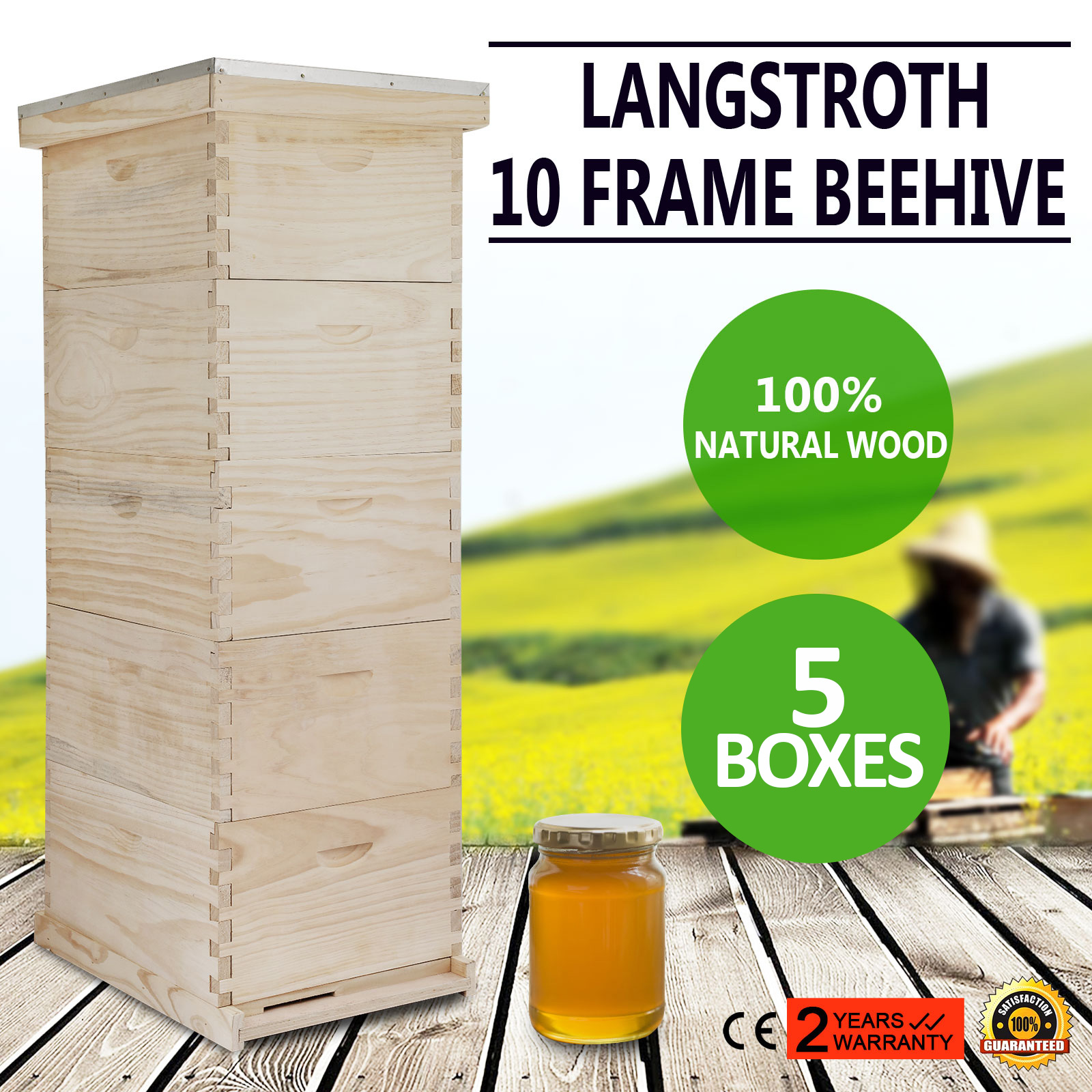 Langstroth Bee Hive 10 Frame Deep Box No Frames Included