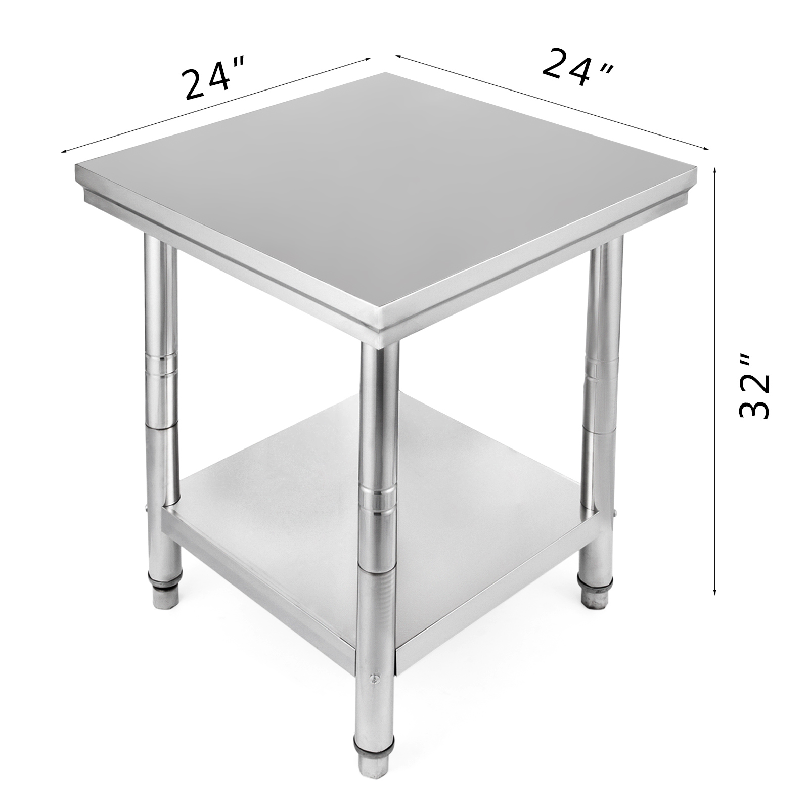 Stainless Steel Catering Table Work Bench Kitchen Back 