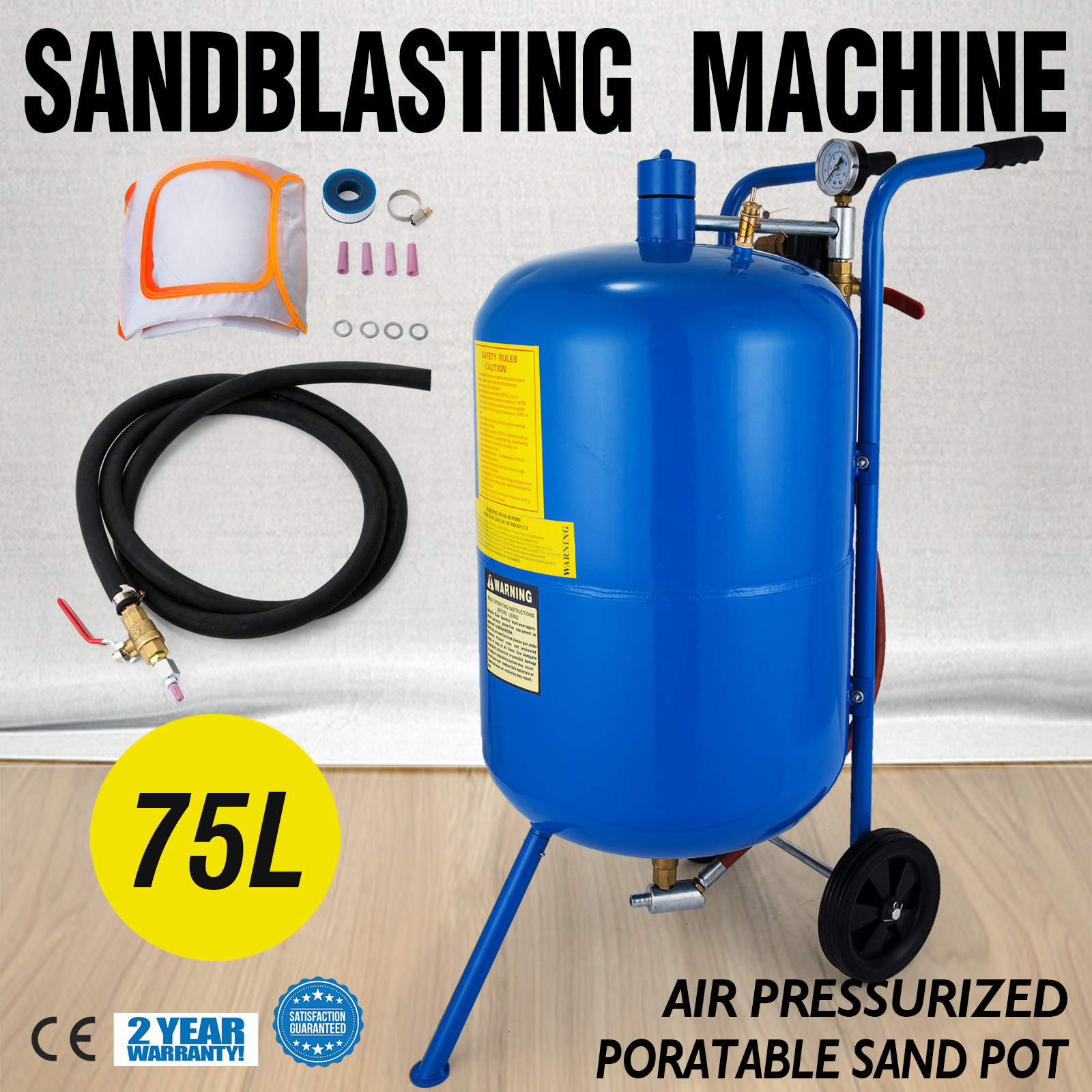 Sandblaster Bead Pot Sand Blaster Grit Blasting Blast Sandblasting Water Trap