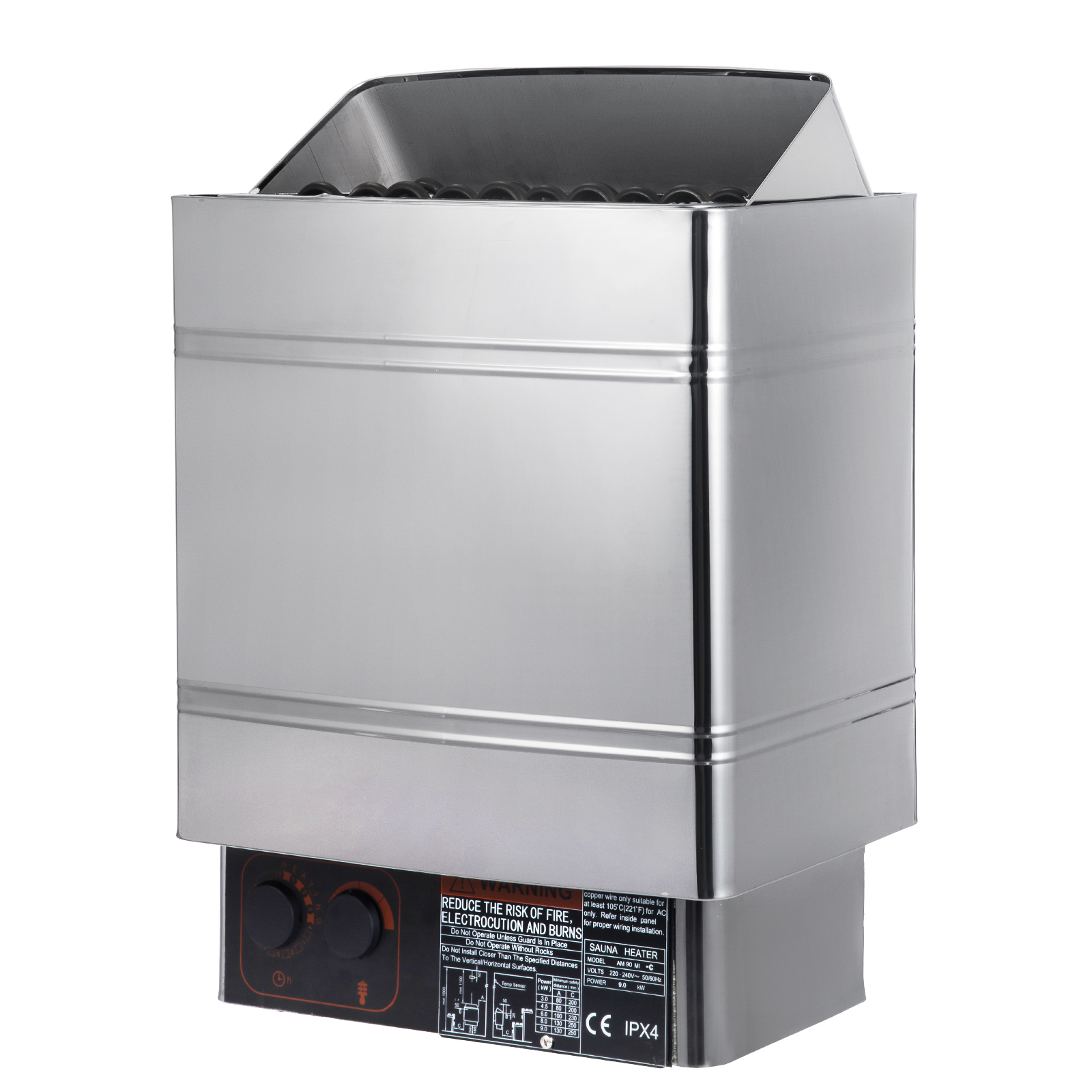 Commercial 220-240V 9KW Wet&Dry Sauna Heater Stove External Digital ...