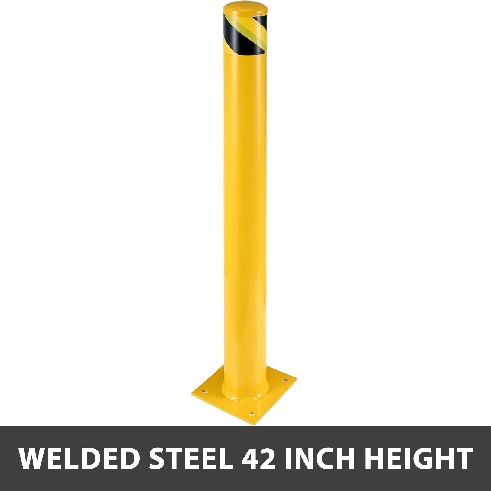 Safety Bollard Steel Bollard Post Steel Barrier 42/"H 5.5/"D Yellow Signs Pipe