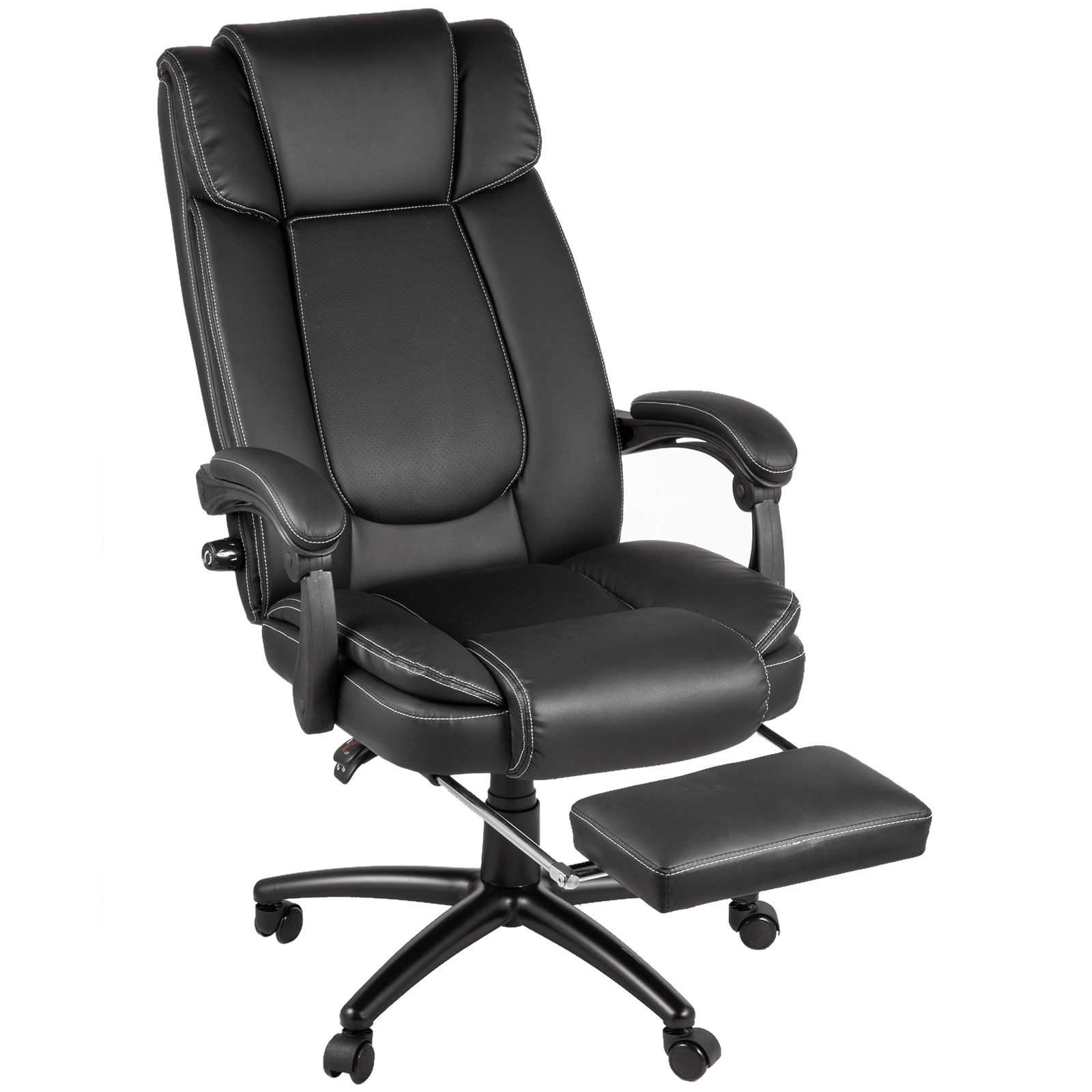 Office Chair Executive Reclining Ergonomic High Back Leather Footrest