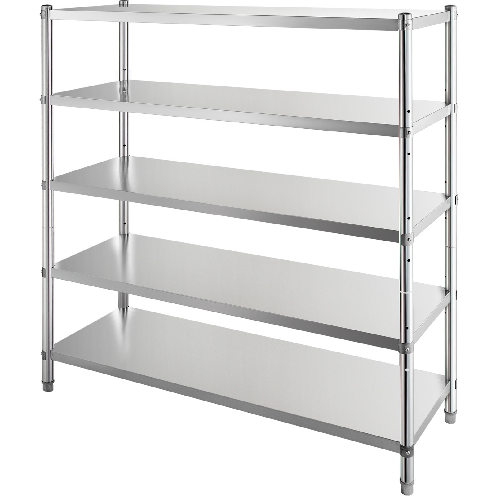 Stainless Steel 4/5 Tier Kitchen Shelf Catering Shelving Unit Food Storage Rack 