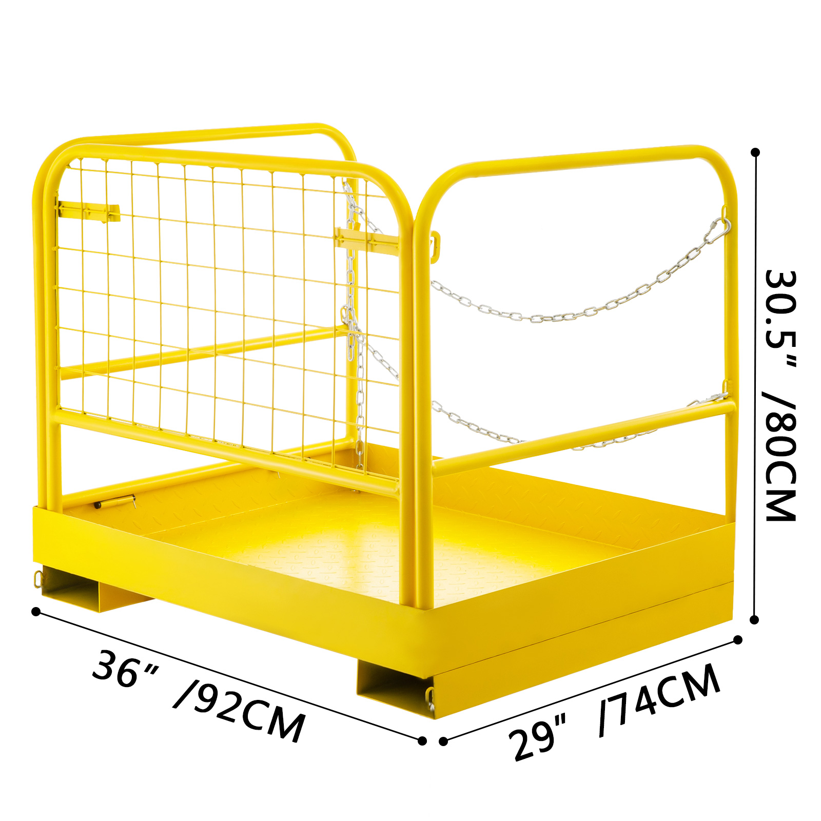 Heavy Duty Forklift Safety Cage Work Platform Collapsible Lift Basket Aerial Job 