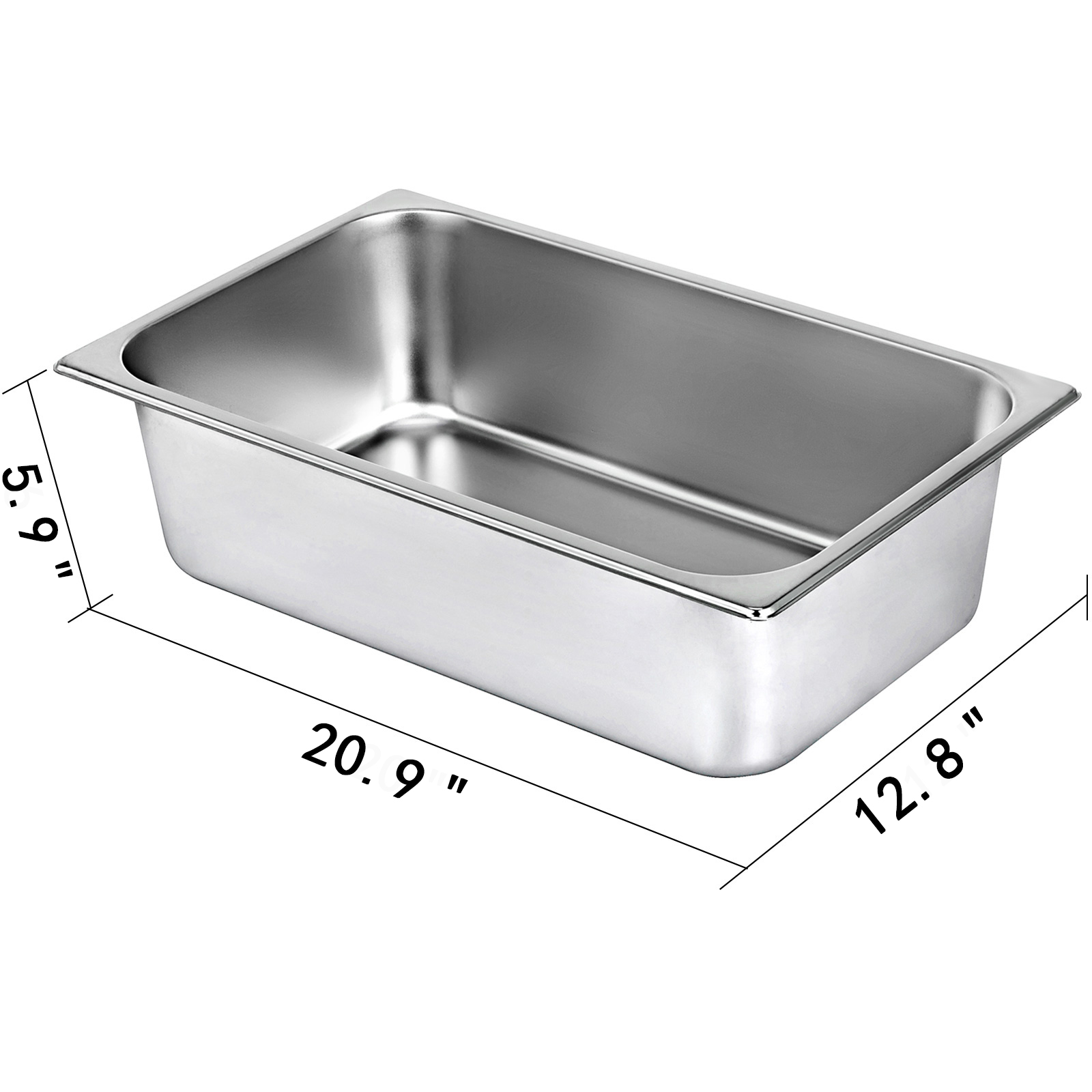 4 PACK Half Size Stainless Steel 6" Deep Steam Table Food Pan Buffet Hotel 1/2 