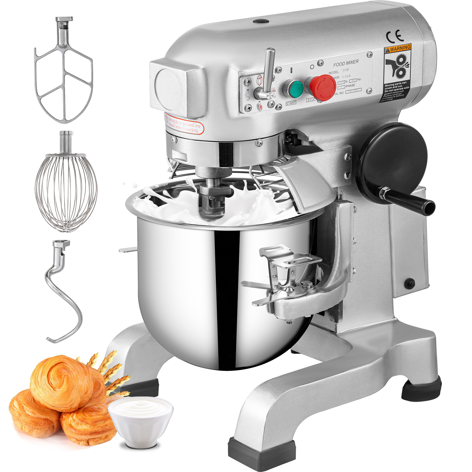 commercial mixer, stainless steel, 15Qt