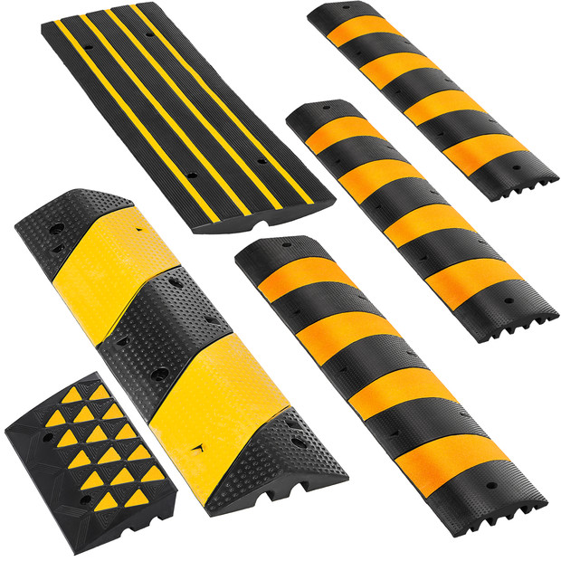4 Sizes Color : Yellow, Size : 100X10X2CM Baiying Rubber Kerb Ramps Outdoor Threshold Cable Ramp Pedestrian Traffic Heavy Protective Cover PVC Wheelchair Ramp Cover,2 Colours