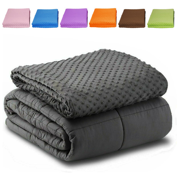 Weighted Blanket With Duvet Cover 60" x80" 15lb Reduce Stress Promote