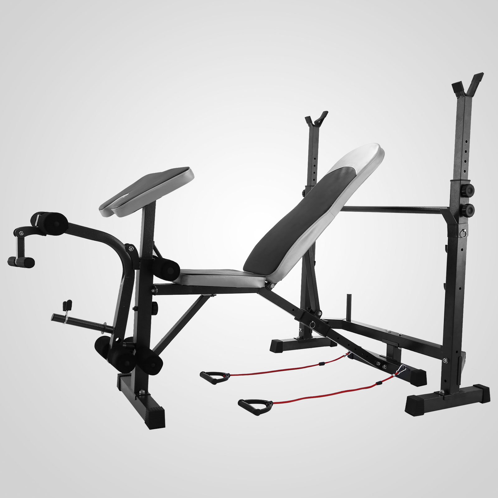 Weight Bench Set Home Gym Deluxe W/660Lbs Weights Lifting ...