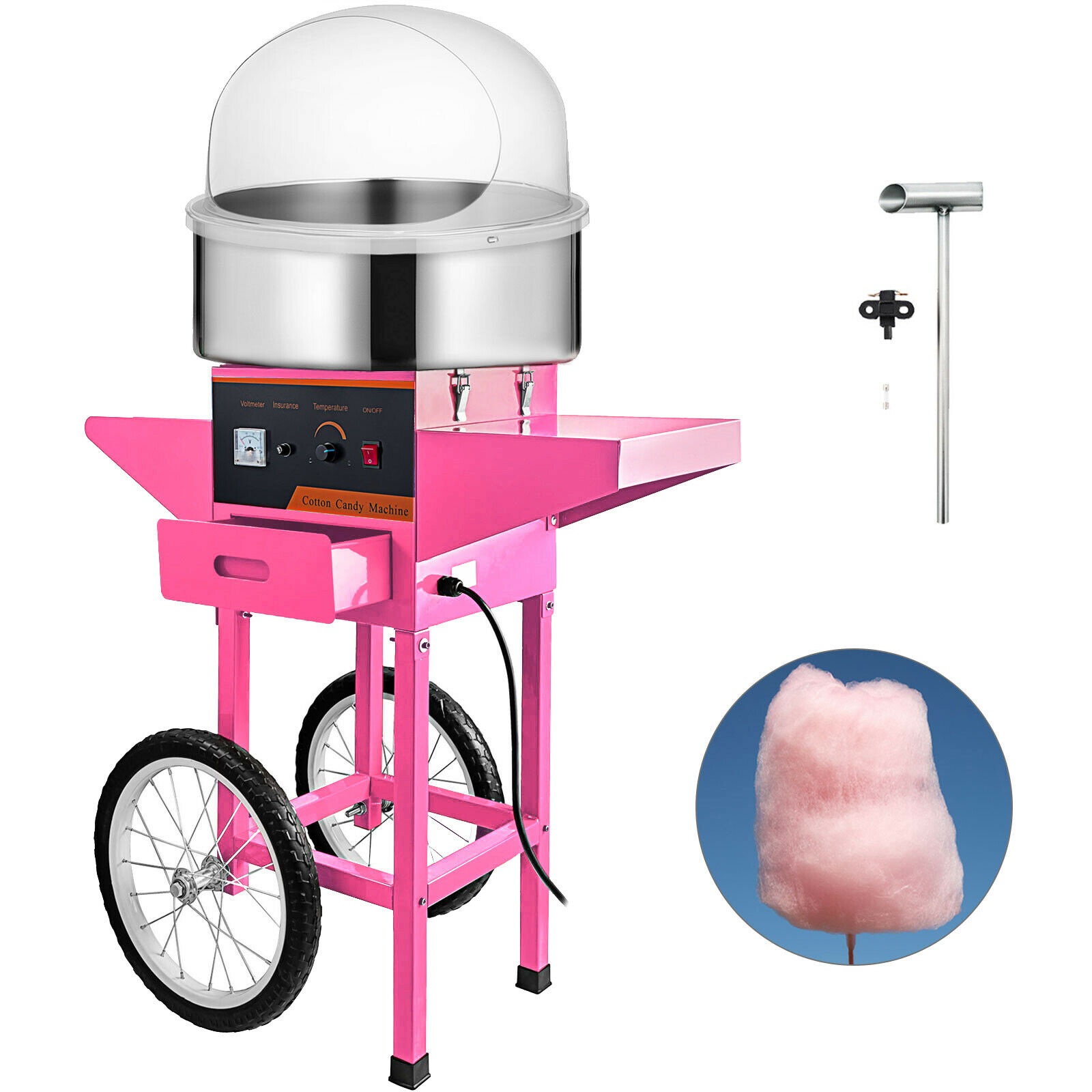 commercial cotton candy machine,pink,20 inch