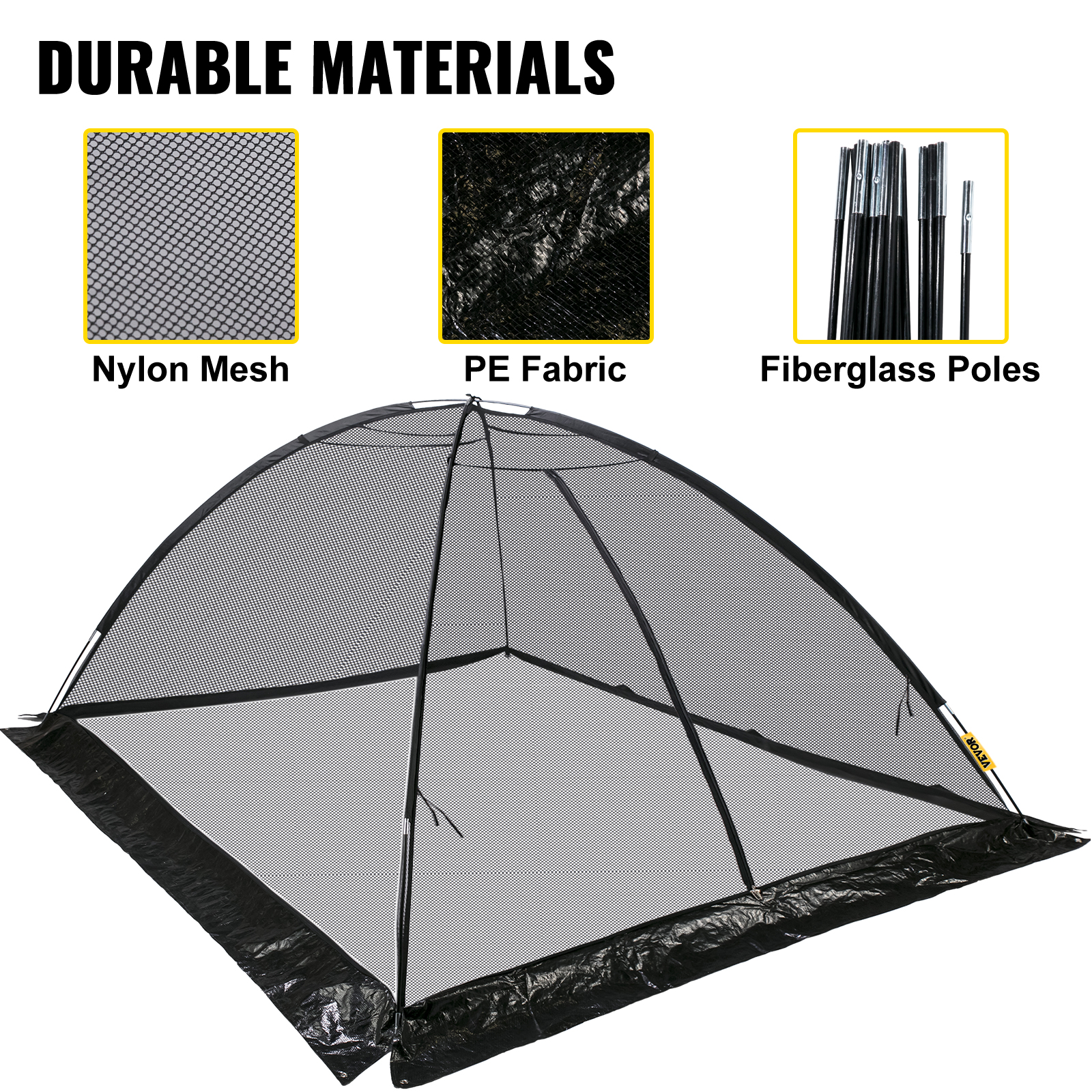 Pond Cover Dome,7x9ft,Black