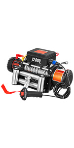 electric truck winch, 18000Ibs, 75ft cable steel