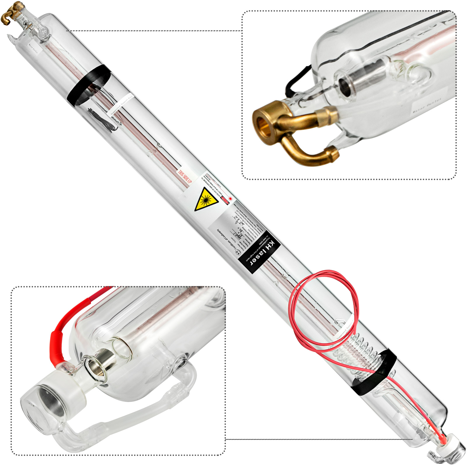 Laser Tube en verre CO2 tube laser150W/130W/100W/80W/60W/50W/40W Gravure Laser
