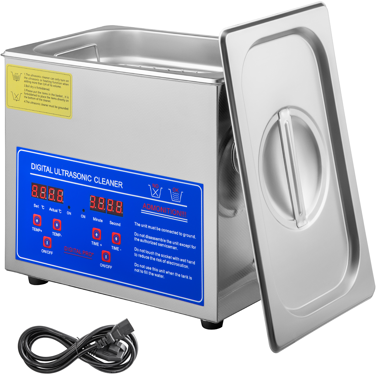 VEVOR Multipurpose Ultrasonic Cleaner 0.8l-30l Digital W/Heater Timer Bath 