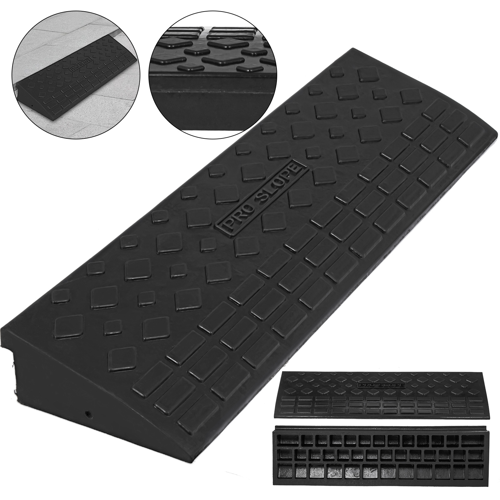 11000lb Rubber Curb Ramp 23.6/'/'x13.8/'/'x6/'/' Industrial Forklift Multipurpose