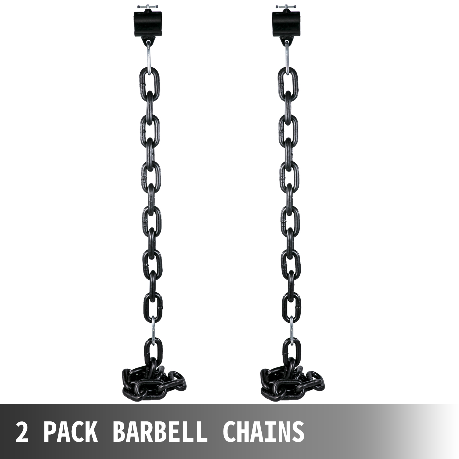 Weight Lifting Chains Pairs 26LB/12kg Barbell Chains w/Collars Fitness Strength