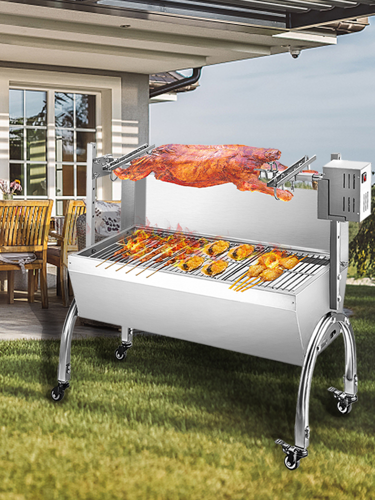 Stainless Steel,BBQ Lamb Spit Roaster,Electric Grill