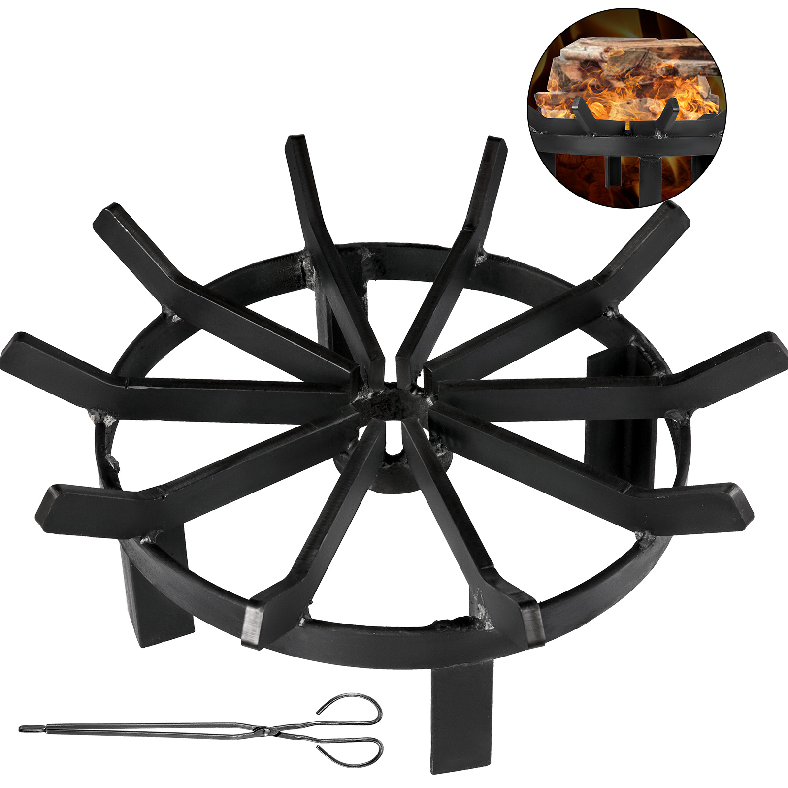 Wheel Fire Grate Pit Log 12, 40 Inch Fire Pit Grate
