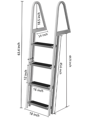 dock ladder,4 steps,aluminum