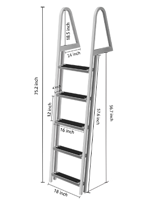 dock ladder,5 steps,aluminum