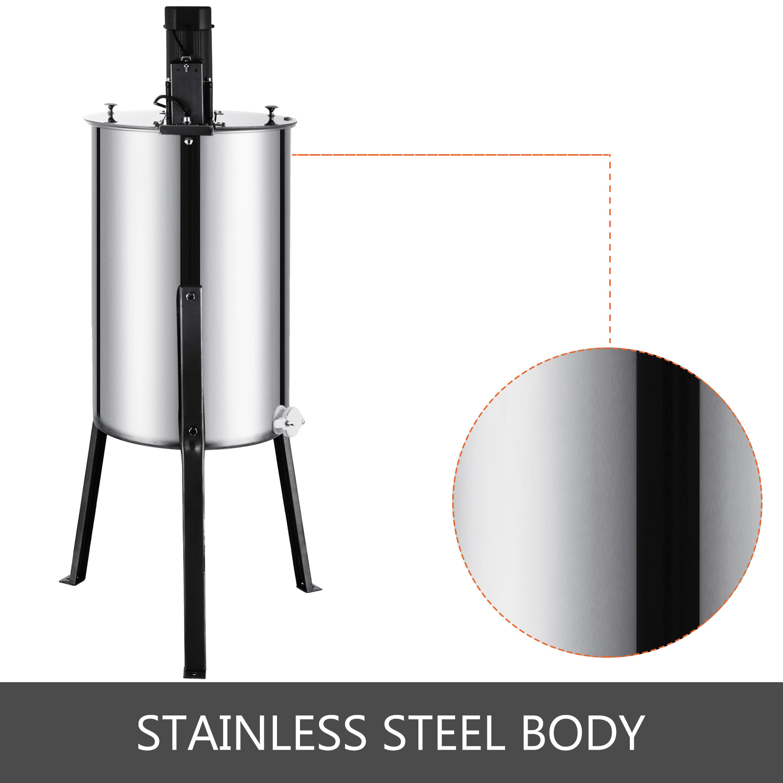 2 Frame, Stainless Steel, Electric Honey  Extractor