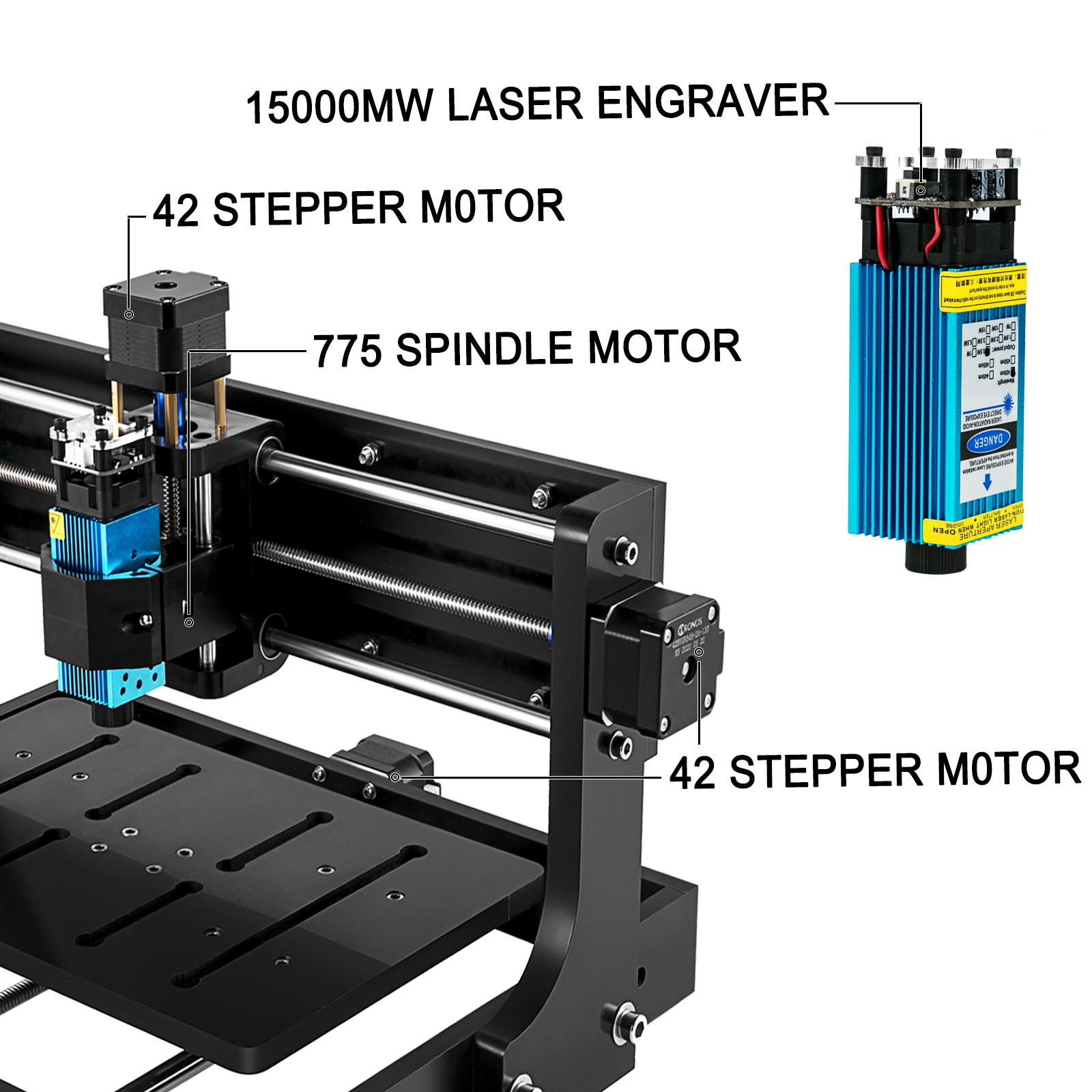 Details about   VEVOR CNC 3020 Router Mini Laser Engraver 15000MW Laser Head DIY Plastic Wood US