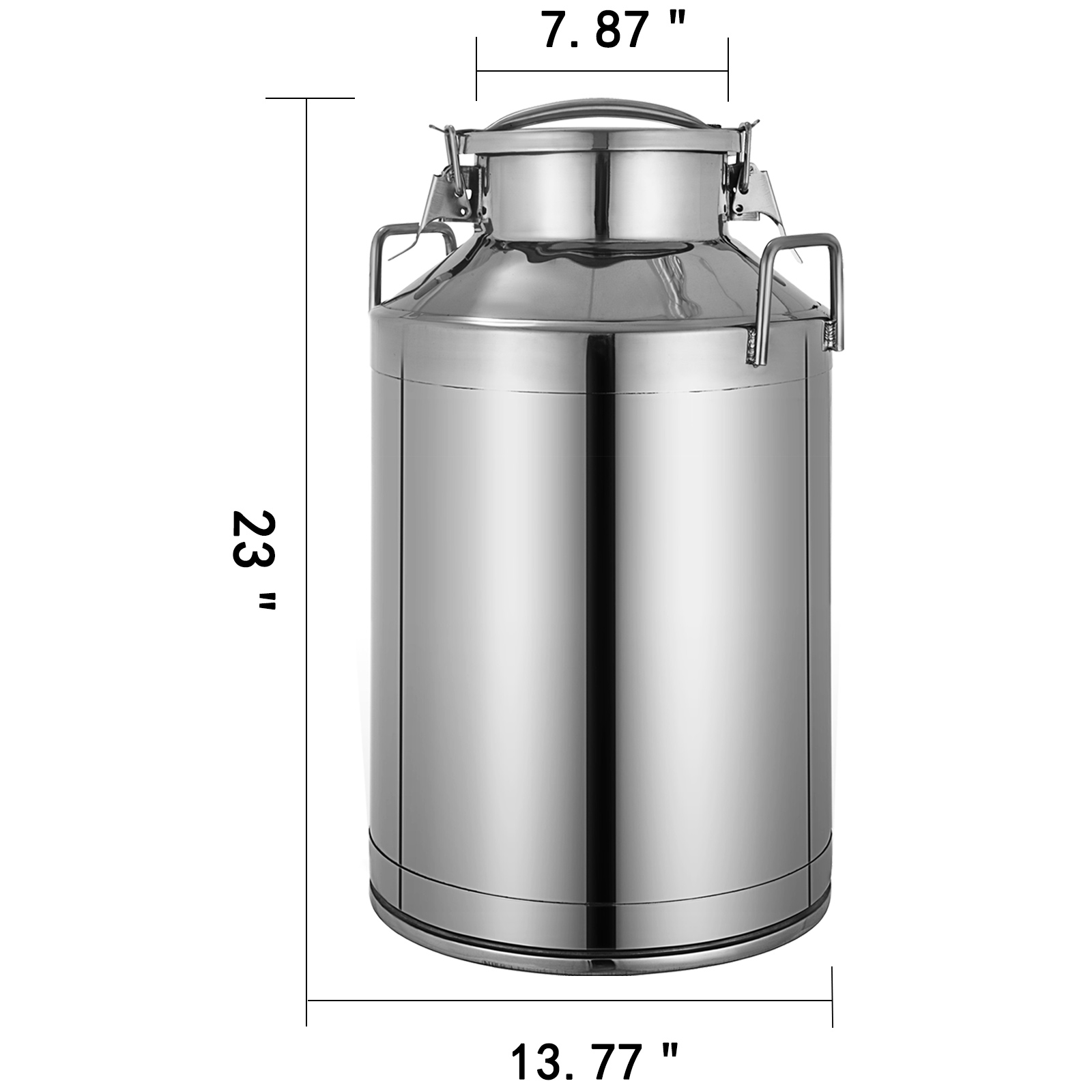 Details about   10L 2.64 Gallon Stainless Steel Milk Can Wine Pail Bucket Tote Jug in One Piece