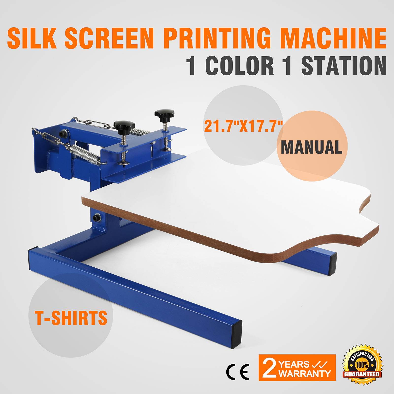 VEVOR Machine Presse de Sérigraphie 4 Couleur 2 Plateaux Manuel T-Shirt Printer 