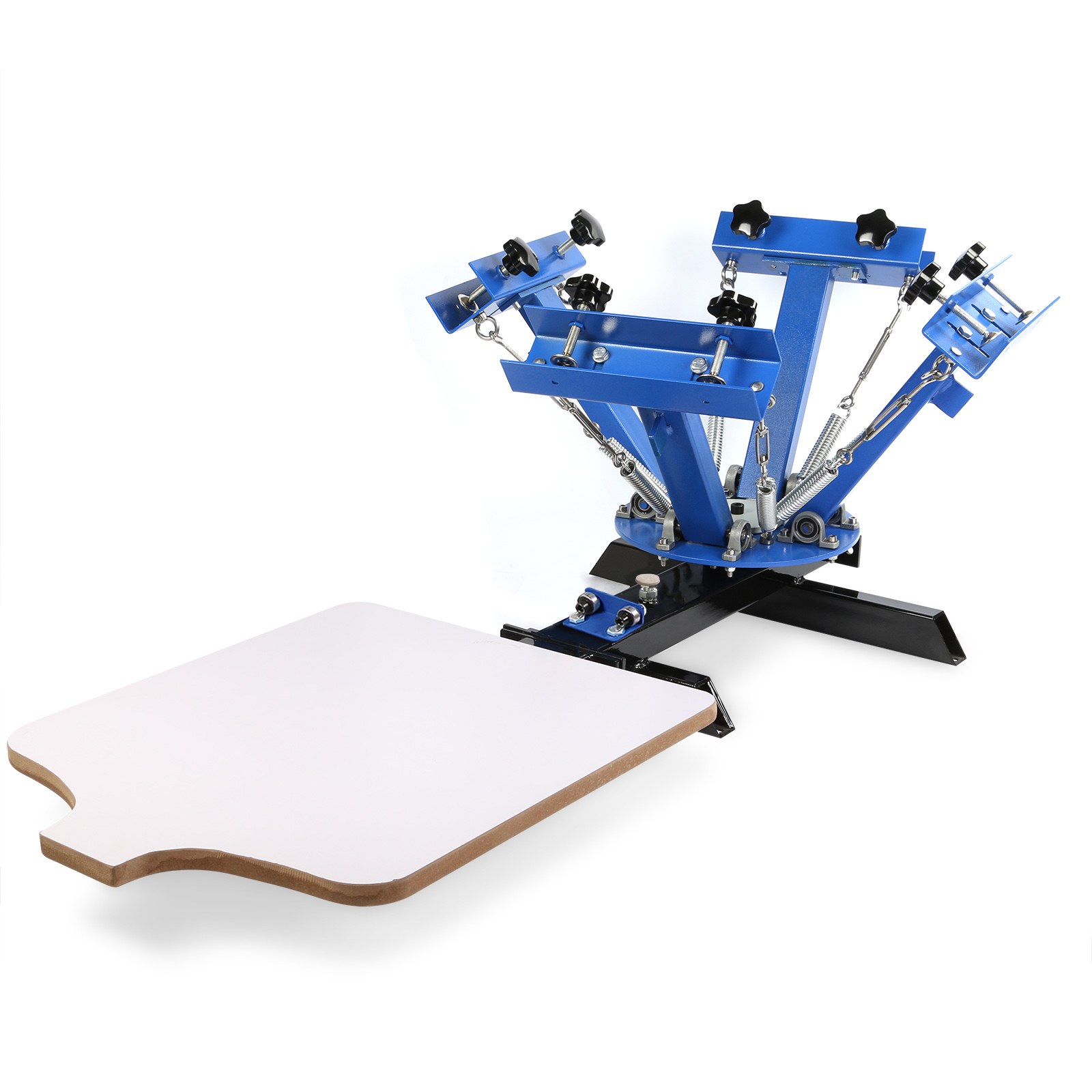 4 Color 1 Station Silk Screen Printing Machine Print Printer Wood