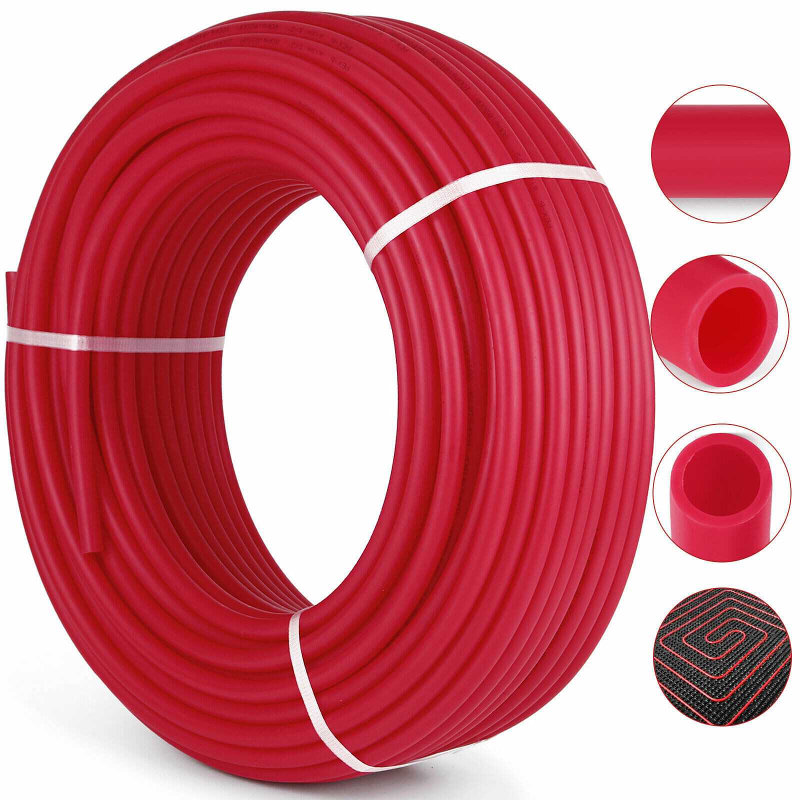 3/4" X 100 ft RED PEX TUBING FOR WATER SUPPLY WITH 25 YEARS WARRANTY