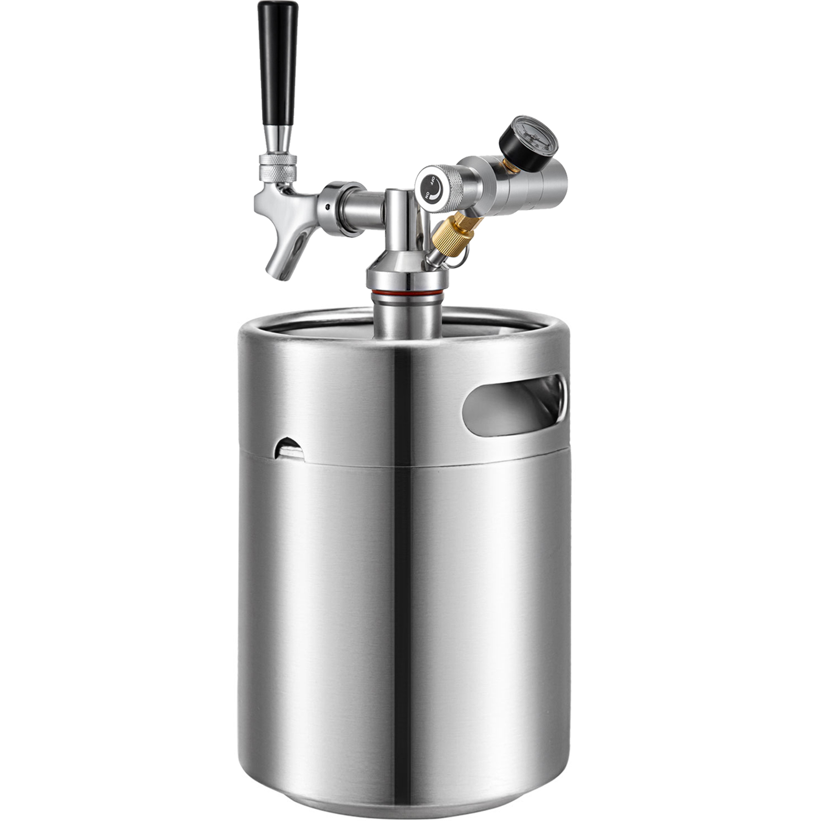 VEVOR Beer Mini Keg Mini Keg Growler 2/4/5 L Pressurized Growler w/ Tap Faucet
