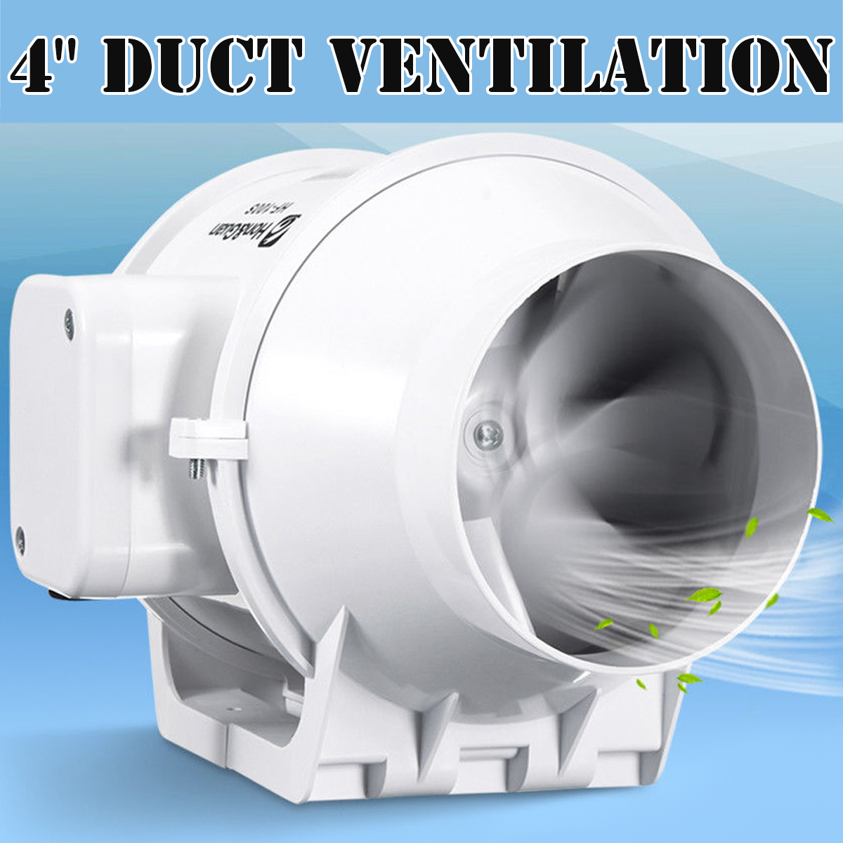 4in Duct Mixed Flow Inline Fan Bathroom Exhaust Vent Fan